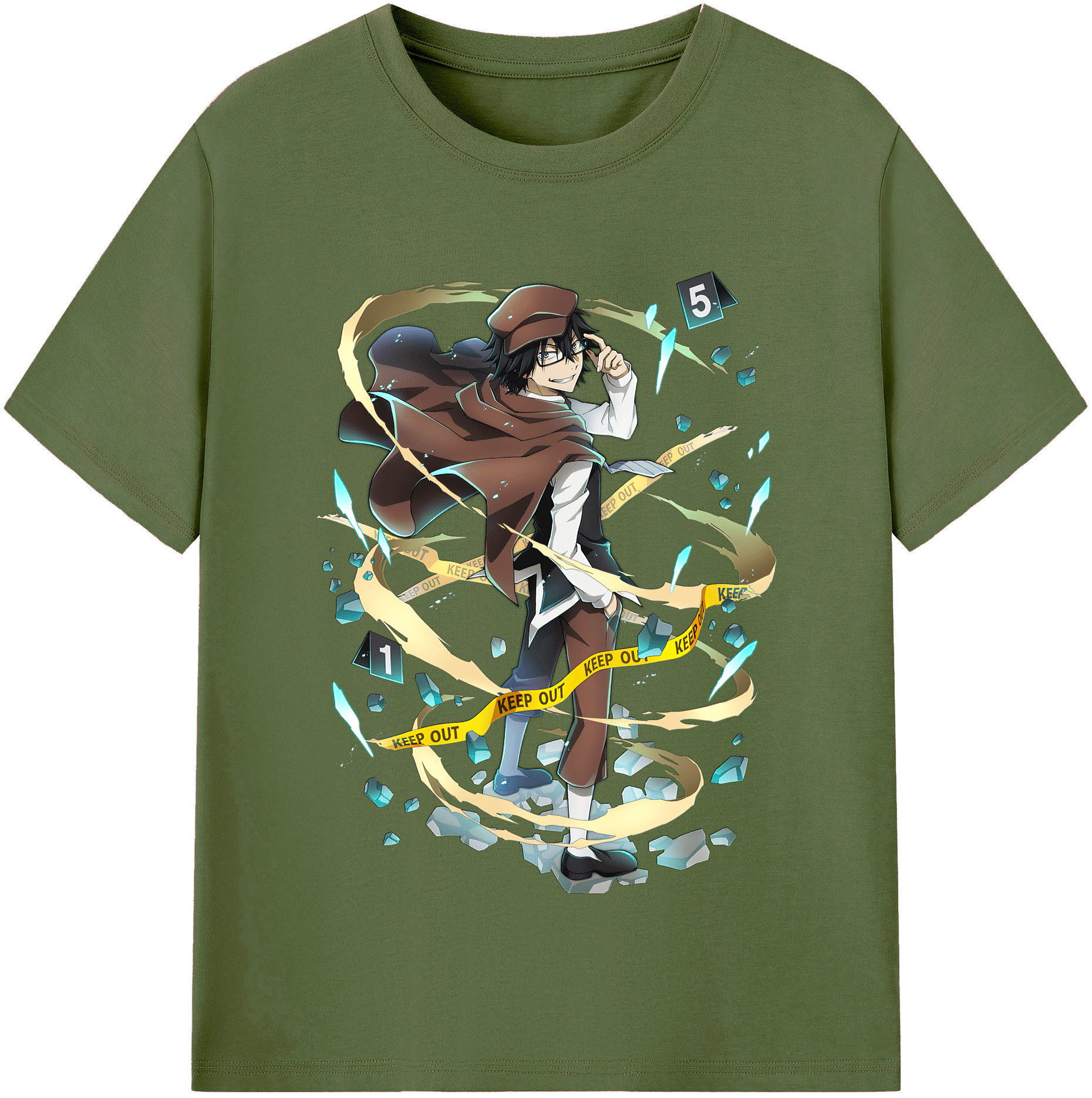 （画像用） 文豪ストレイドッグス Bungo Stray Dogs 綿100％半袖Tシャツ（フロントプリント）